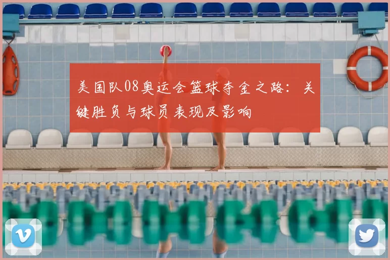 美国队08奥运会篮球夺金之路：关键胜负与球员表现及影响